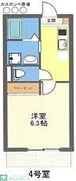 プレシャス生麦 1Kの間取図画像
