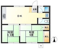 第二コーポひばり 102 ｜ 東京都府中市分梅町２丁目26-6（賃貸アパート2DK・1階・38.00㎡） その2