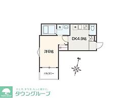 JR川越線 西大宮駅 徒歩12分の賃貸アパート 3階1DKの間取り