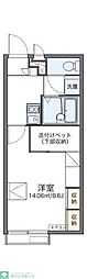 レオパレスリブェール2 1Kの間取図画像