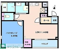 Grand ete ワンルームの間取図画像