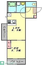 仮称)東大宮新築 1LDKの間取図画像