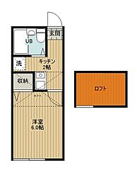 パセオ東大宮 1Kの間取図画像