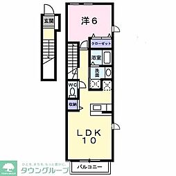ラヴェンデルアインツ 1LDKの間取図画像