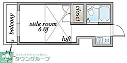エイコウハウス ワンルームの間取図画像