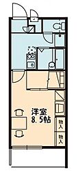 レオパレスエルシエロ 1Kの間取図画像