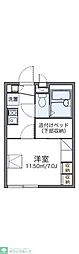レオパレスYUZURIHA 1Kの間取図画像