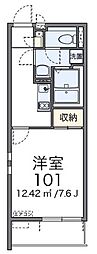 クレイノエルア 1Kの間取図画像