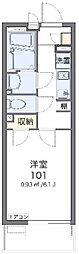 ラギ下落合 1Kの間取図画像