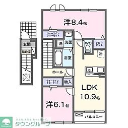 城タウン3 2LDKの間取図画像