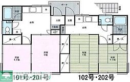 岡田レジデンス 2Kの間取図画像