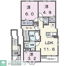西5丁目アパート(028114301) 3LDKの間取図画像