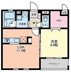 マイエス櫛引 1LDKの間取図画像
