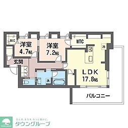 eternooomiya 2LDKの間取図画像