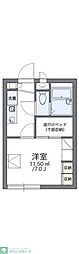 レオパレス久喜南 1Kの間取図画像