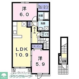 ラッフィナートB 2LDKの間取図画像