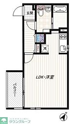 ALERO北参道 ワンルームの間取図画像