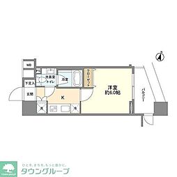 ファーストリアルタワー新宿 1Kの間取図画像