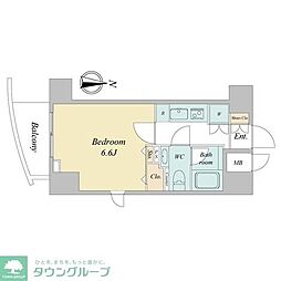 アジールコート西新宿 1Kの間取図画像