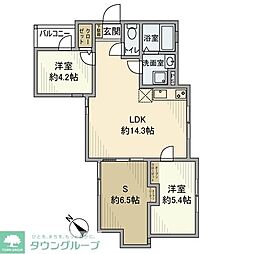 第一アパート 2SLDKの間取図画像