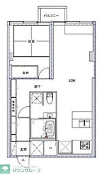 日興パレス高田馬場 1LDKの間取図画像