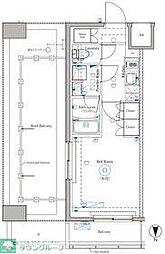 dips野方RESIDENCE 1Kの間取図画像