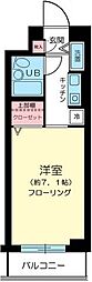 日神パレステージ武蔵関公園 ワンルームの間取図画像