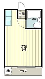 スカイハイツ 1Kの間取図画像