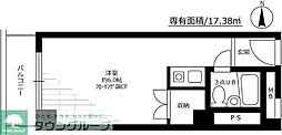 ライオンズマンション歌舞伎町A棟 ワンルームの間取図画像