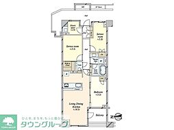 クレヴィア新宿中落合WEST 1SLDKの間取図画像