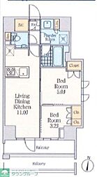 クレストコート中野富士見町 2LDKの間取図画像