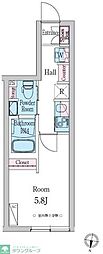 DUOMAISON笹塚 1Kの間取図画像