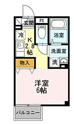 スカイプラザ信濃町 1Kの間取図画像