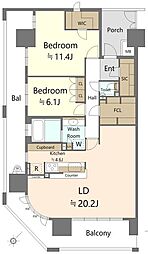 間取図画像 2LDK