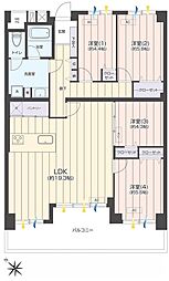 ふなばしハイツ 4LDKの間取図画像