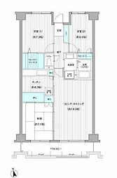 ウォームライトレジデンス1号棟 3LDKの間取図画像