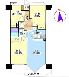 プレステージ船橋 3LDKの間取図画像