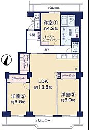 クラーレ幕張 3LDKの間取図画像