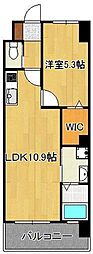 アドバンス128 1LDKの間取図画像