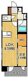 プレジデンス ざ 三萩野 1LDKの間取図画像