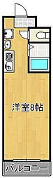 サンシティ大畠 ワンルームの間取図画像