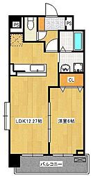 パークサイドヴィラ 1LDKの間取図画像