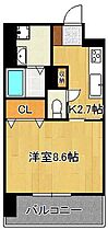 グラーツィア畠中  ｜ 福岡県北九州市小倉北区三萩野1丁目（賃貸マンション1K・5階・30.45㎡） その2