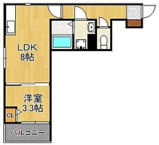 フェリシティ三萩野  ｜ 福岡県北九州市小倉北区片野1丁目（賃貸アパート1LDK・2階・30.55㎡） その2