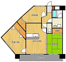 フィオレンティーナ  ｜ 福岡県北九州市小倉北区片野4丁目（賃貸マンション3LDK・14階・65.84㎡） その2