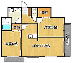 プレステージ足立  ｜ 福岡県北九州市小倉北区足立2丁目（賃貸マンション2LDK・3階・60.92㎡） その2