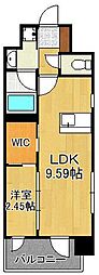 プレジデンス ざ 三萩野 1LDKの間取図画像