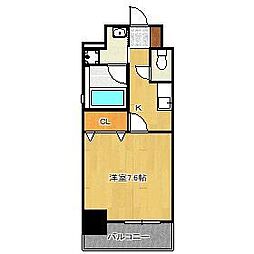 内山神岳ビル 1Kの間取図画像