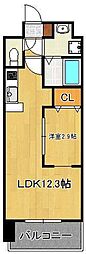 リュシオールレジデンス 1LDKの間取図画像