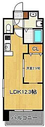 リュシオールレジデンス 1LDKの間取図画像